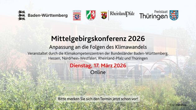 Mittelgebirgskonferenz 2026: Termin vormerken und ab 15.01. anmelden: 17.03.2026, online Mittelgebirgskonferenz 2026: Termin vormerken und ab 15.01. anmelden: 17.03.2026, online